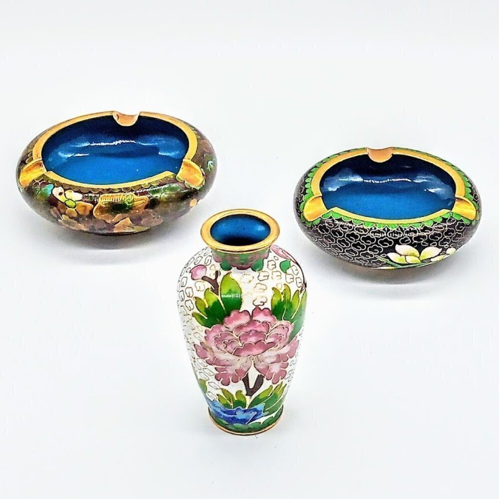 Cloisonné 3-Piece Floral Collection
